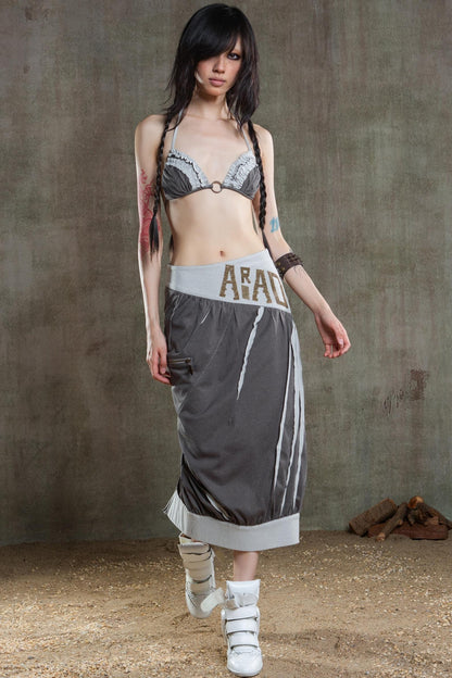 Colorful Punk Ruffle Bikini