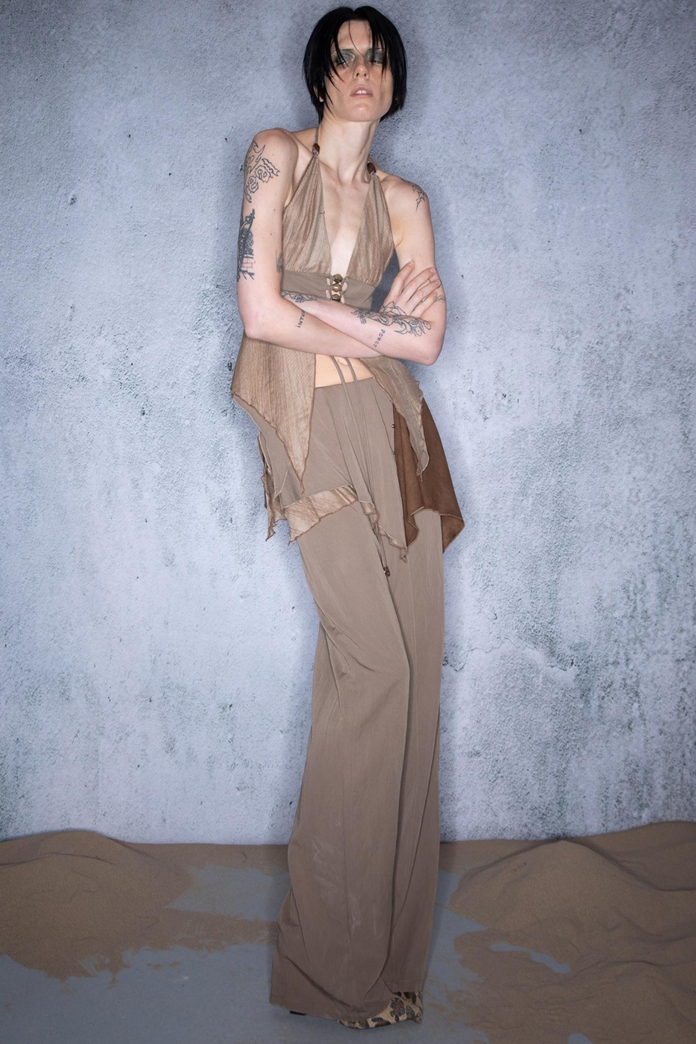 Leaf Beaded Cotton Camisole