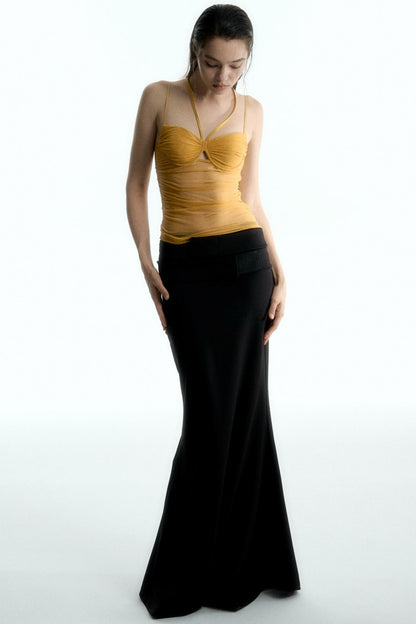 Mesh Halter Corset Top