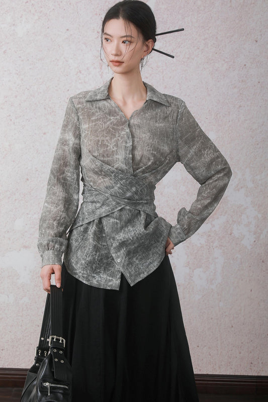 Autumn Gray Texture Shirt