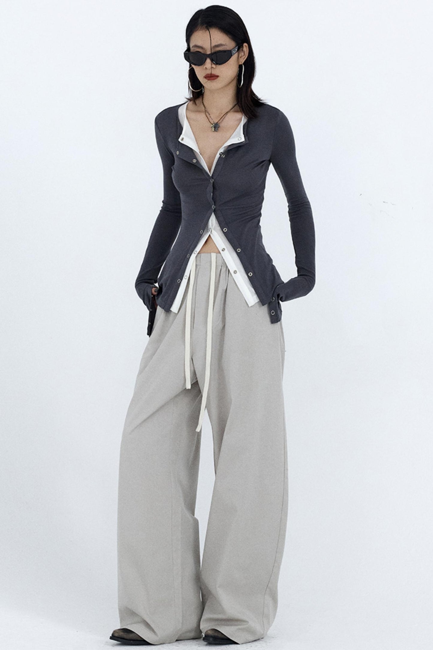 Relaxed Fit Gray Work Pants