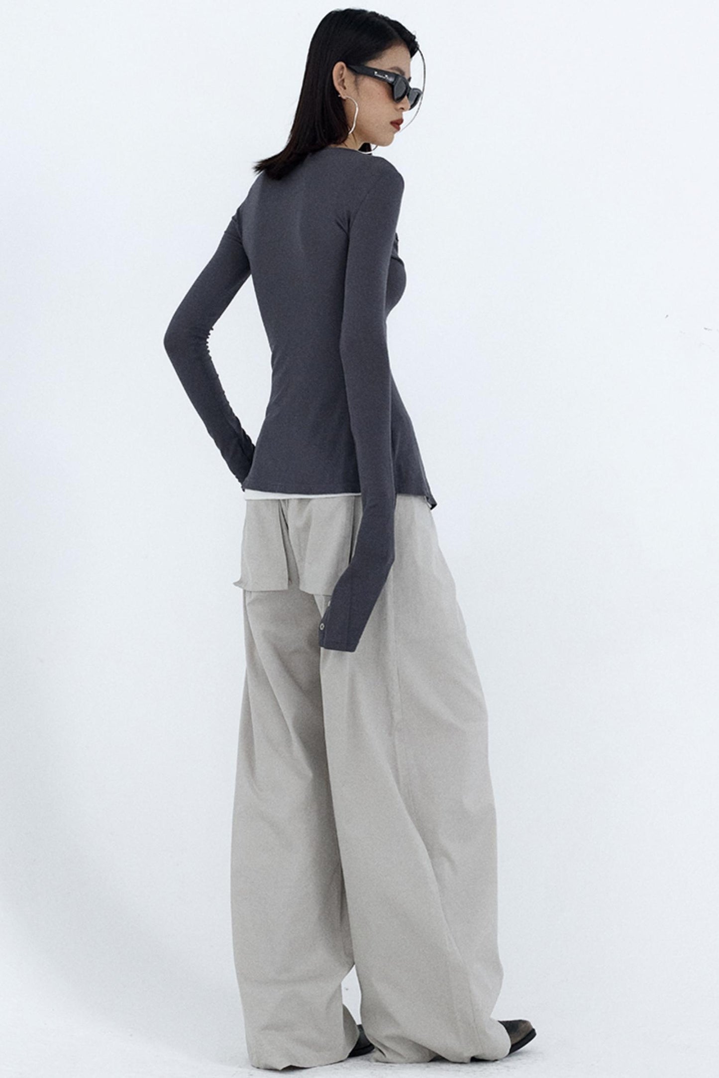 Relaxed Fit Gray Work Pants