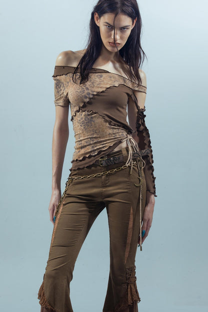 Spliced Rivet Short Sleeve Tee