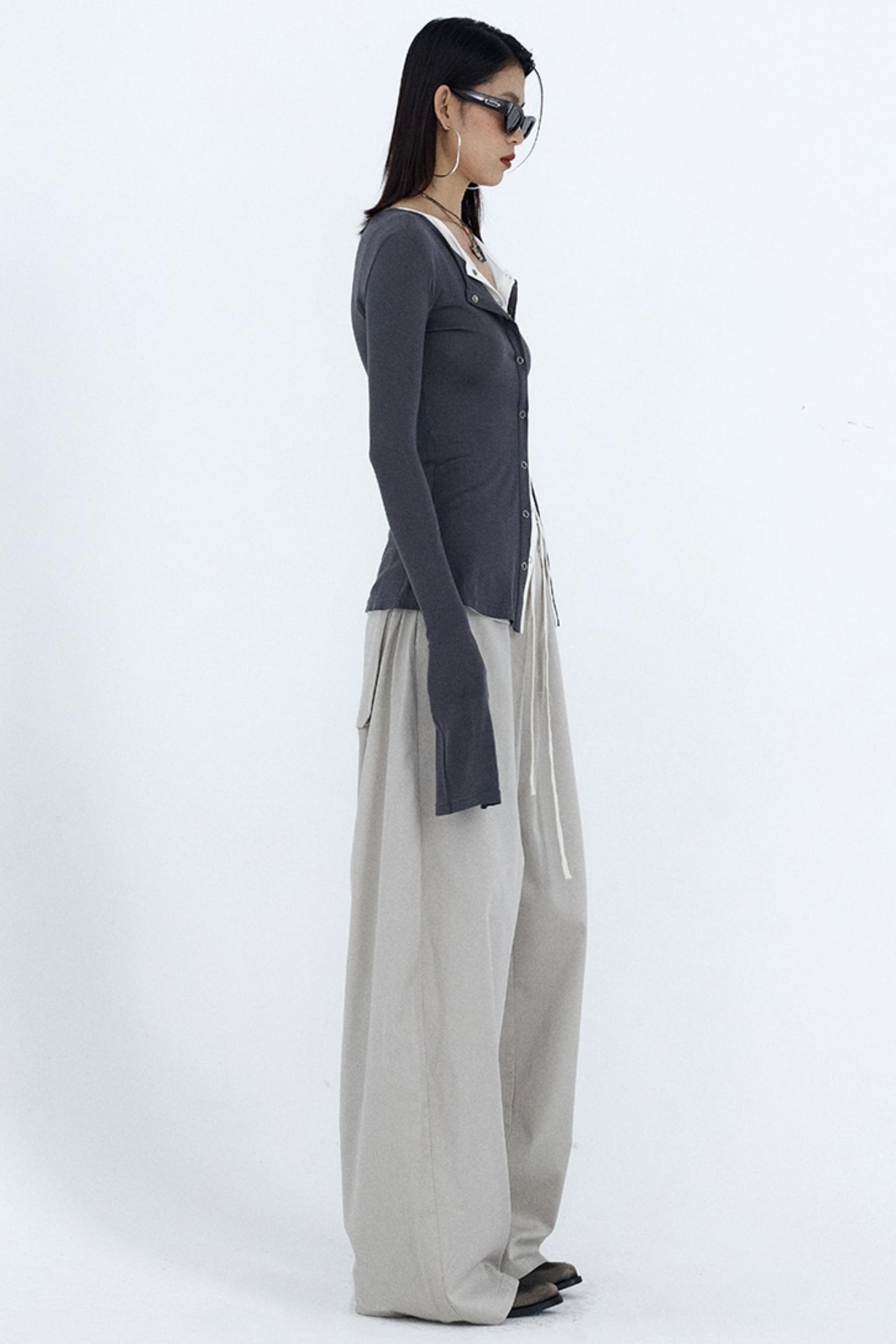 Relaxed Fit Gray Work Pants