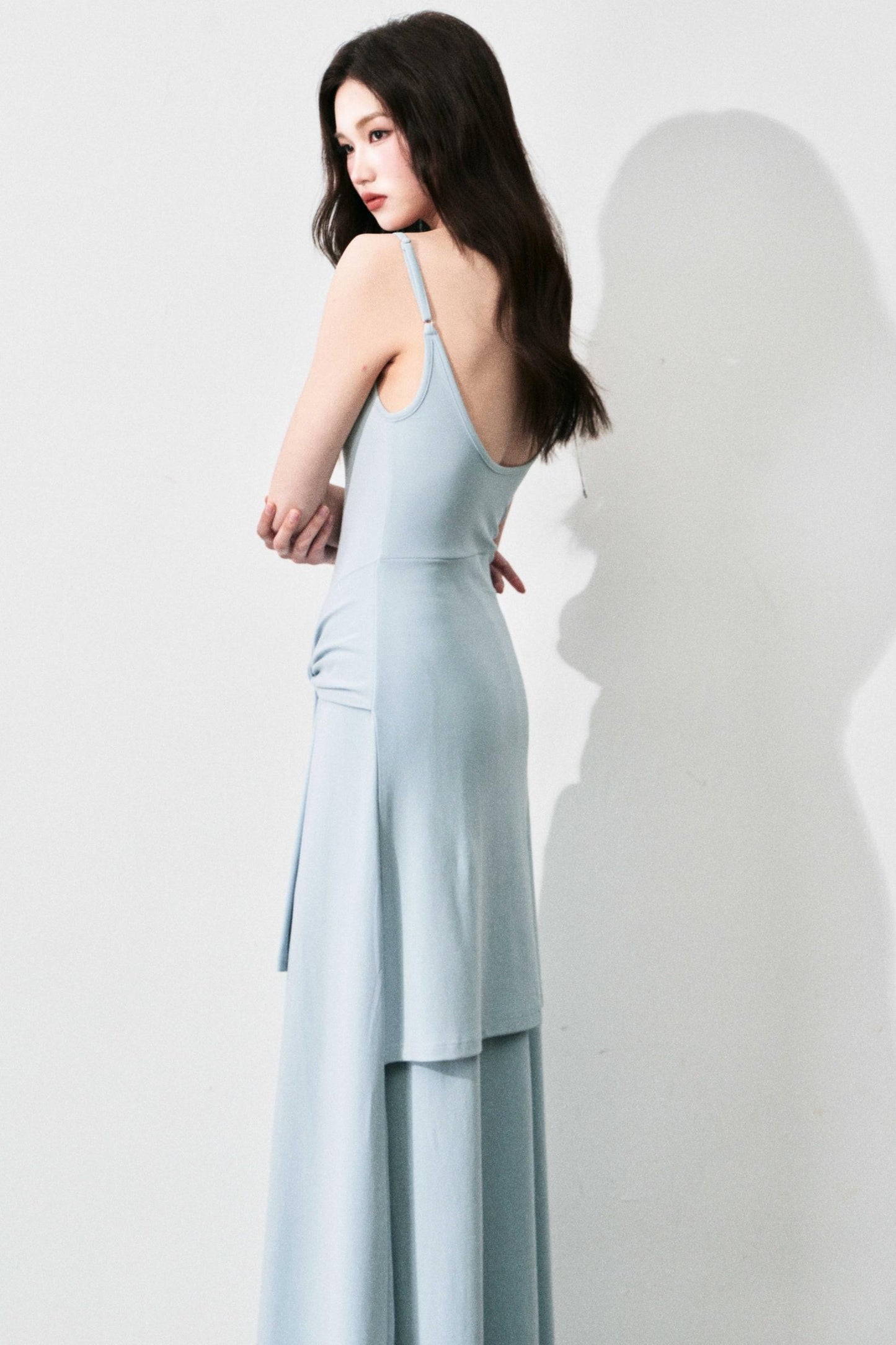 Tie-Waist Halter Maxi Dress