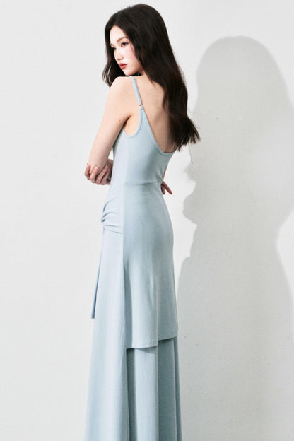 Tie-Waist Halter Maxi Dress