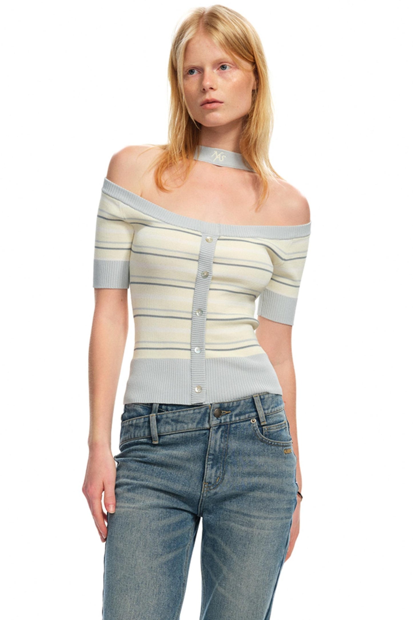 Slim Striped Mousse Tee