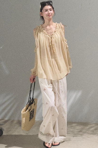 Self-Love Embroidered Summer Pants