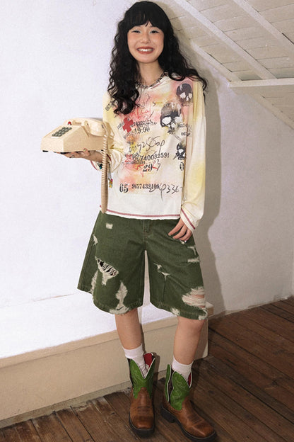 Physical Long Sleeves Full Print Sunscreen Hoodie