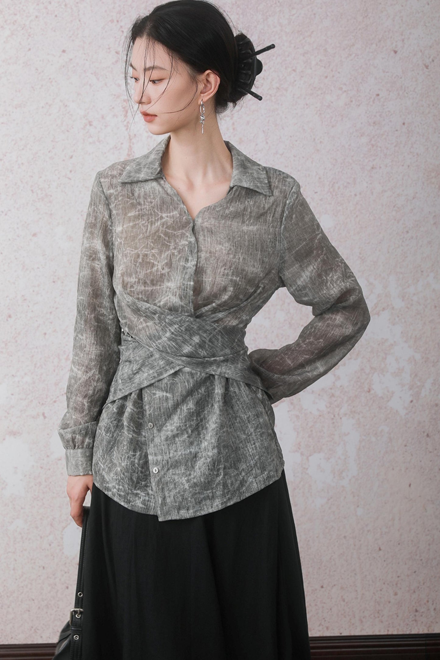 Autumn Gray Texture Shirt