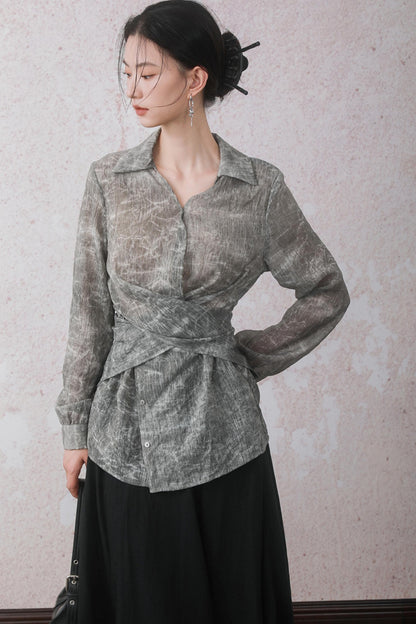 Autumn Gray Texture Shirt