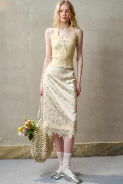 Summer Knit Halter Top