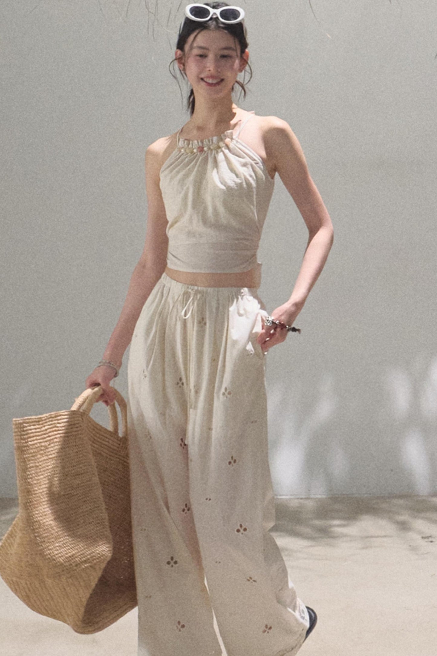 Self-Love Embroidered Summer Pants