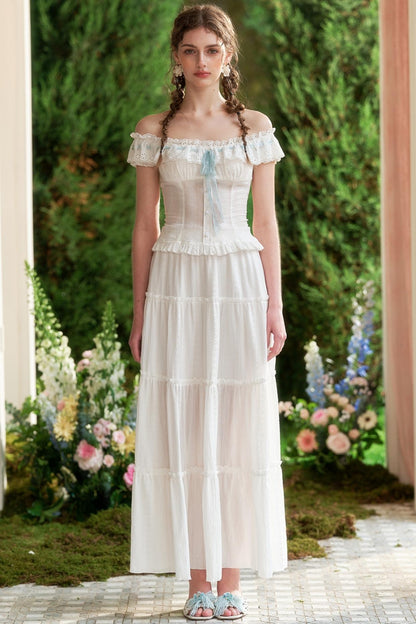 Chic Lace Summer Maxi Skirt Set-Up