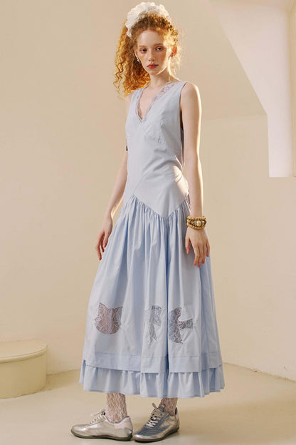 Elegant Lace V-Neck Dress