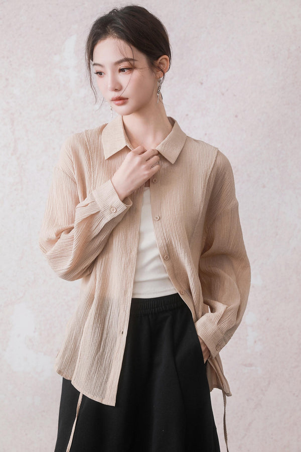 Textured Silk Midi Skirt Set-Up