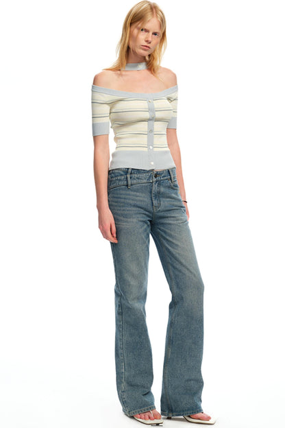 Slim Striped Mousse Tee