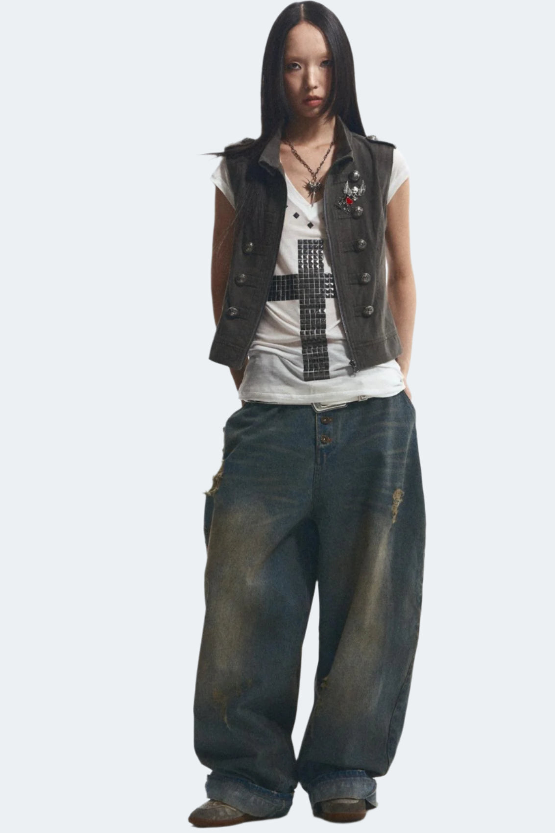 Distressed Denim Jeans