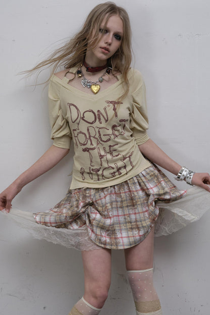 Bubble Sleeve T-Shirt