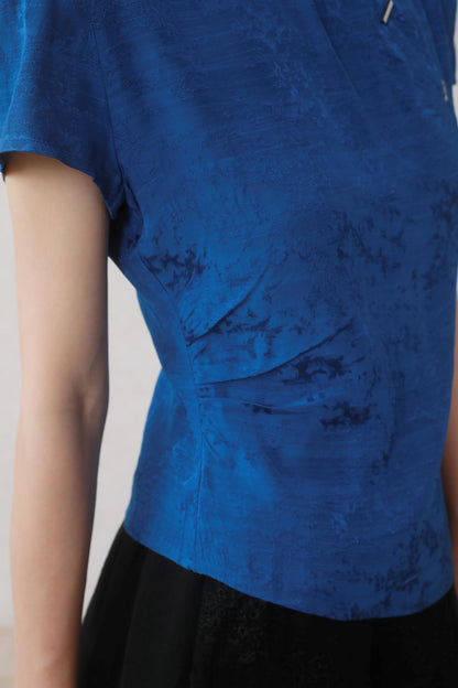 Klein Blue Chinese Shirt