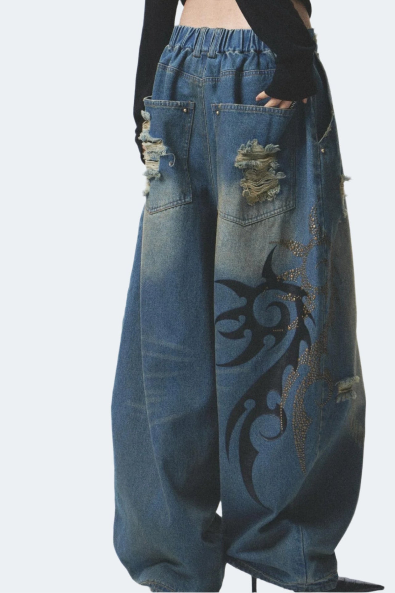 Distressed Denim Jeans