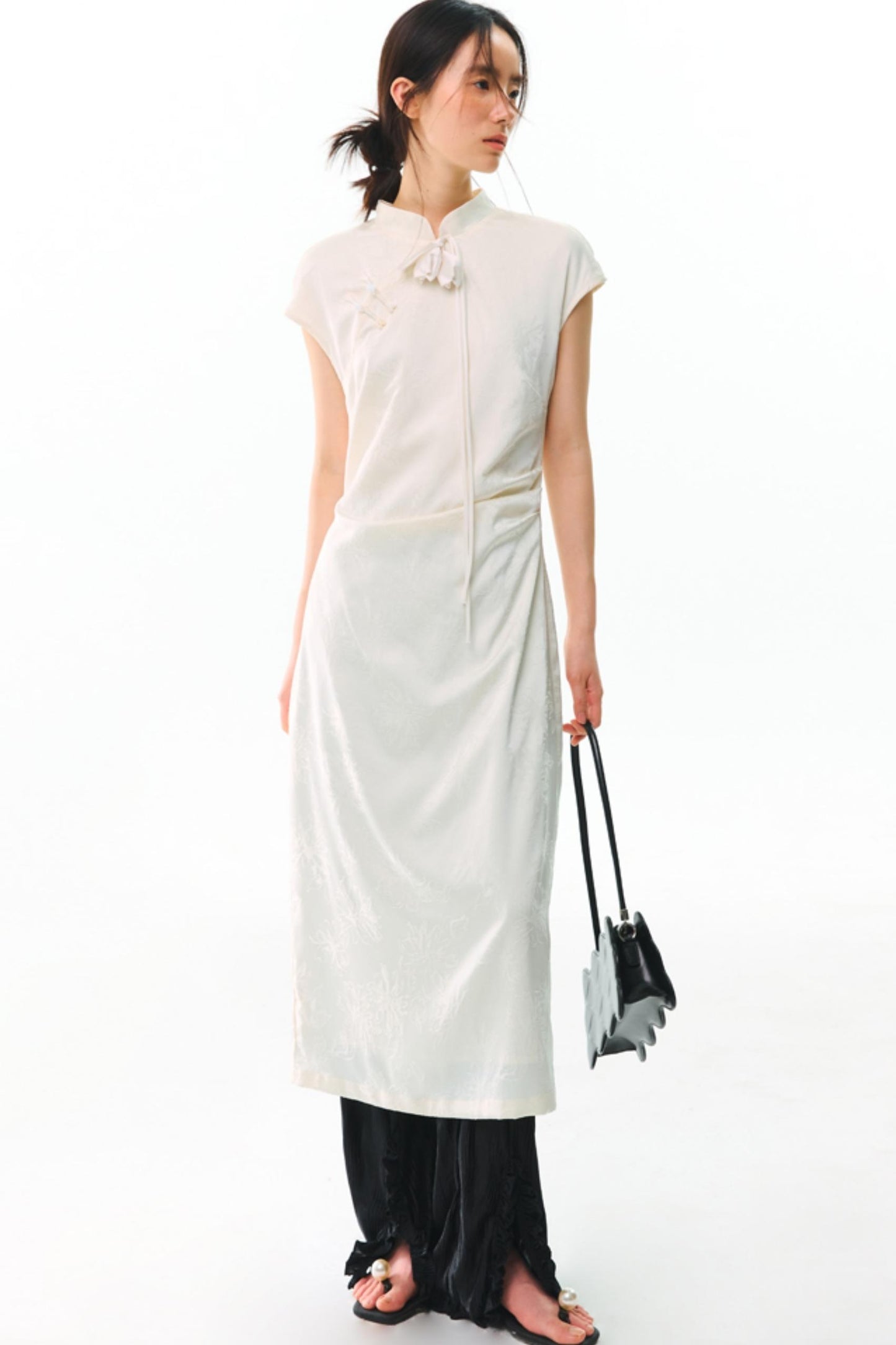 Floral Jacquard Qipao Dress