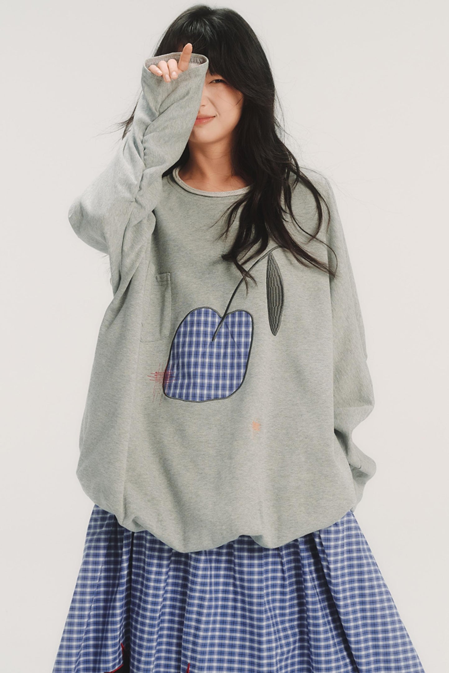 Patchwork Embroidery Sweatshirt