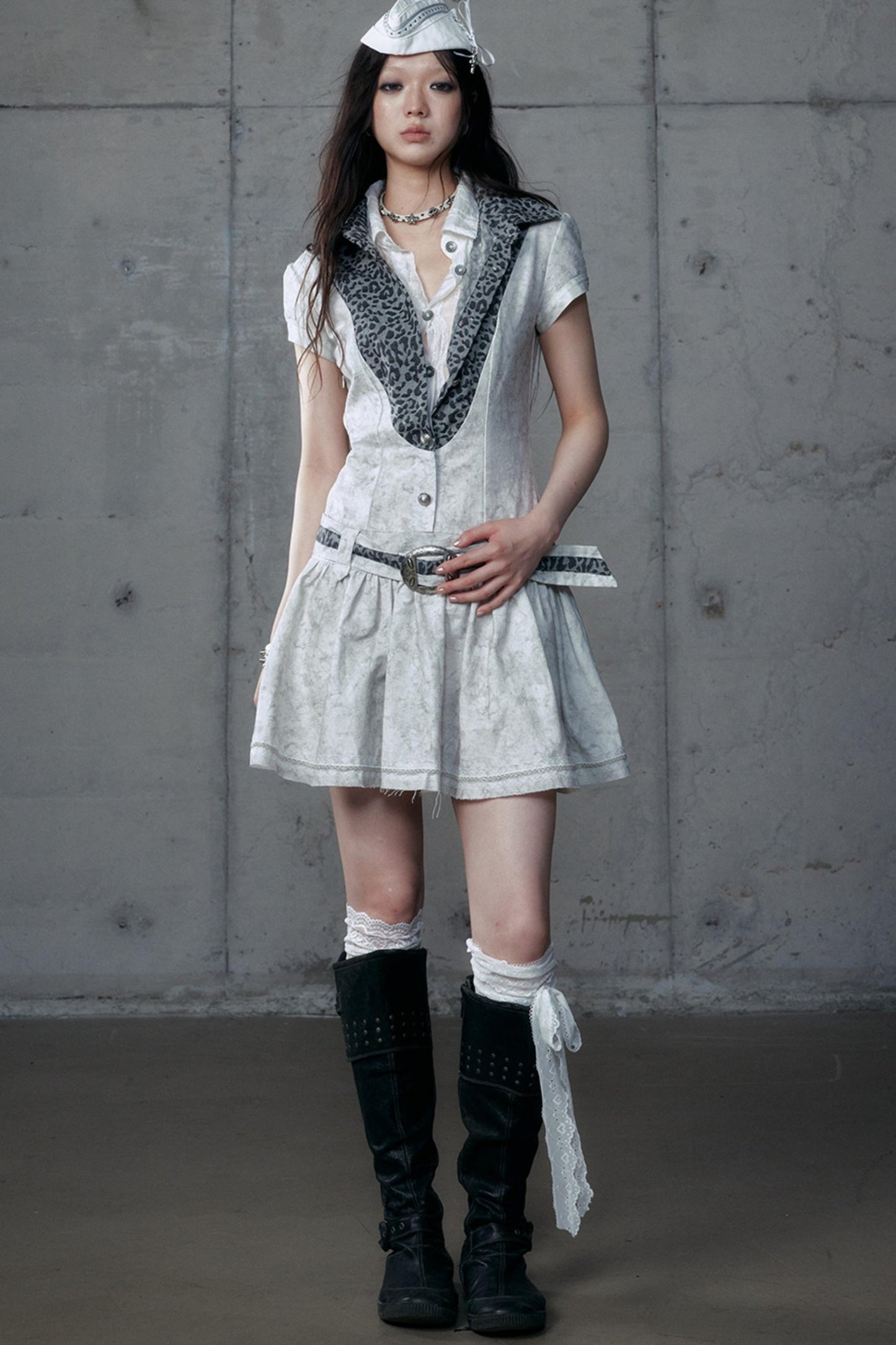 Vintage Patchwork Shirt Dress