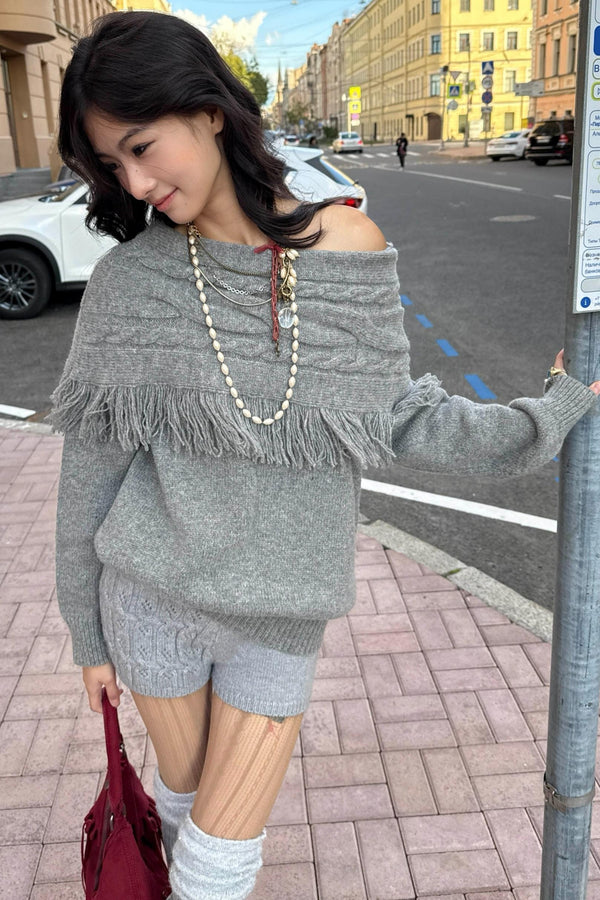 Vintage Wool Cable Sweater Set-Up