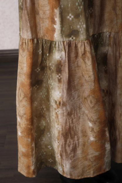 Autumn Amber Brown Blended Skirt