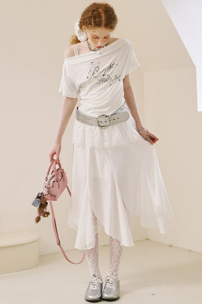 Breezy Lace Fishtail Skirt