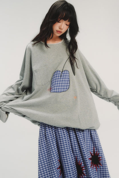 Patchwork Embroidery Sweatshirt