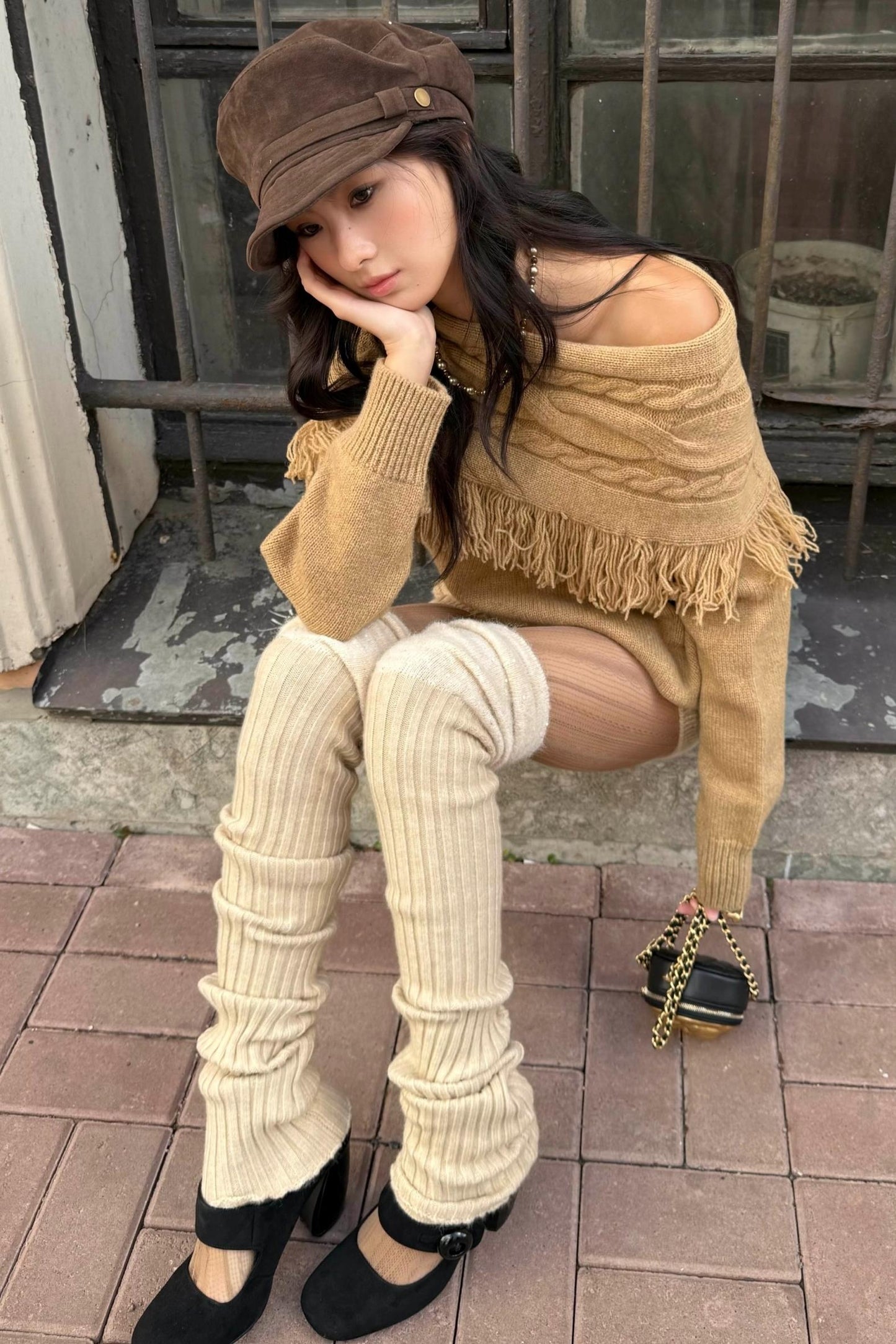 Vintage Wool Cable Sweater Set-Up