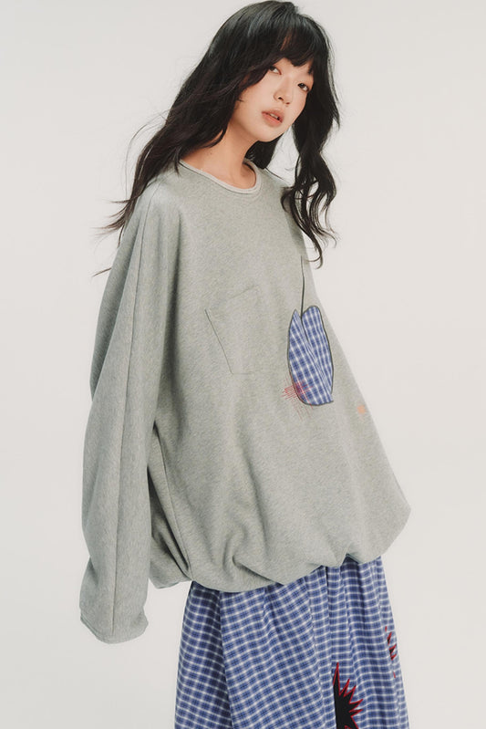 Patchwork Embroidery Sweatshirt