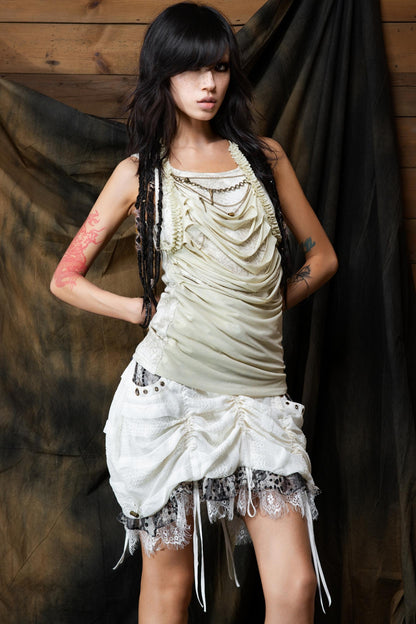 Fake Two Piece Vest Top