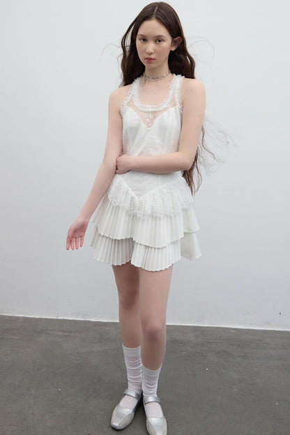 Pleated Bridal Gown Dress