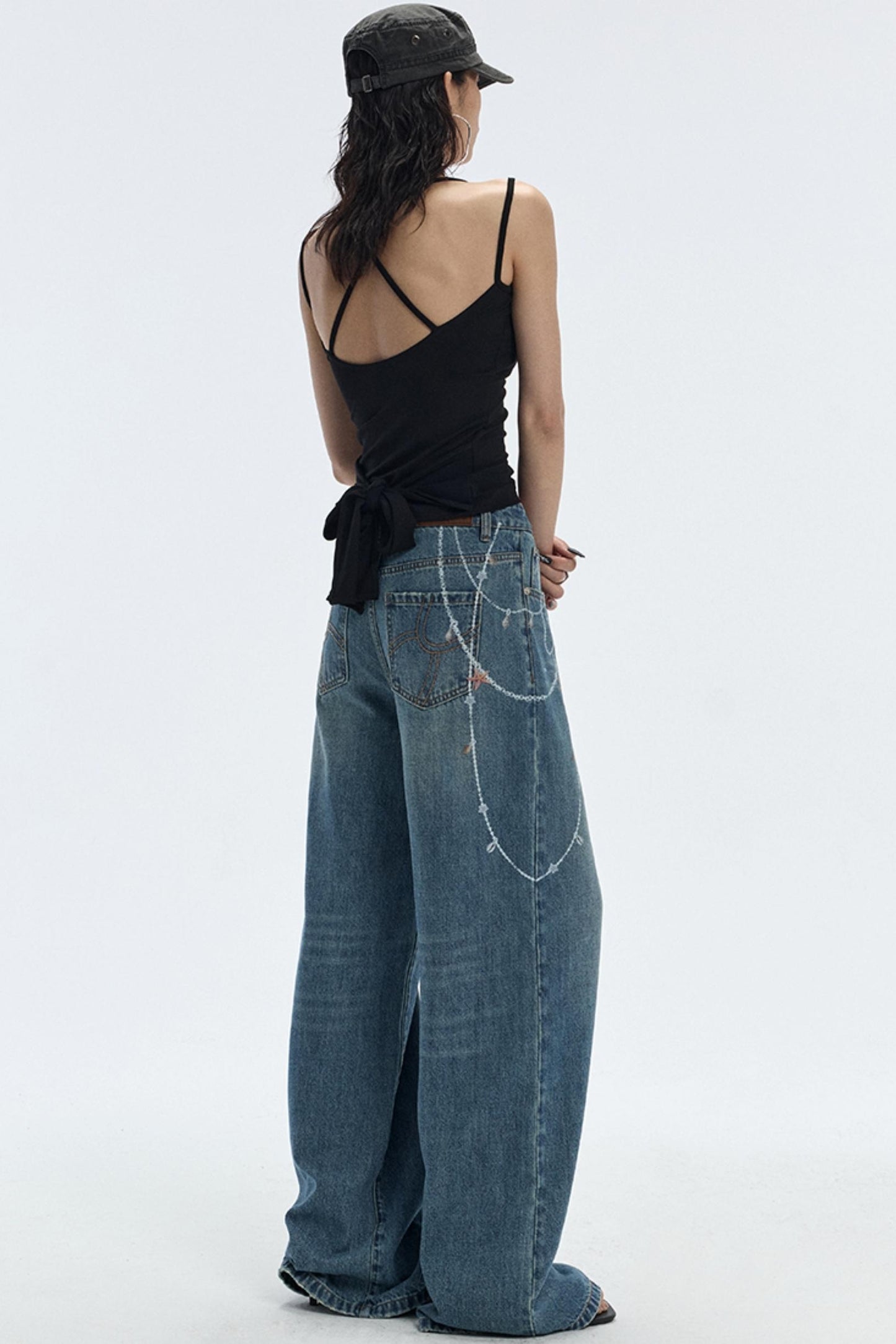 Ocean Chain Loose Womens Jeans