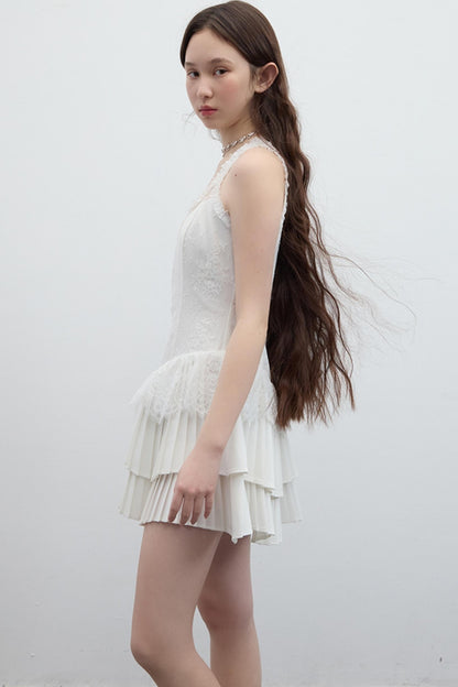 Pleated Bridal Gown Dress