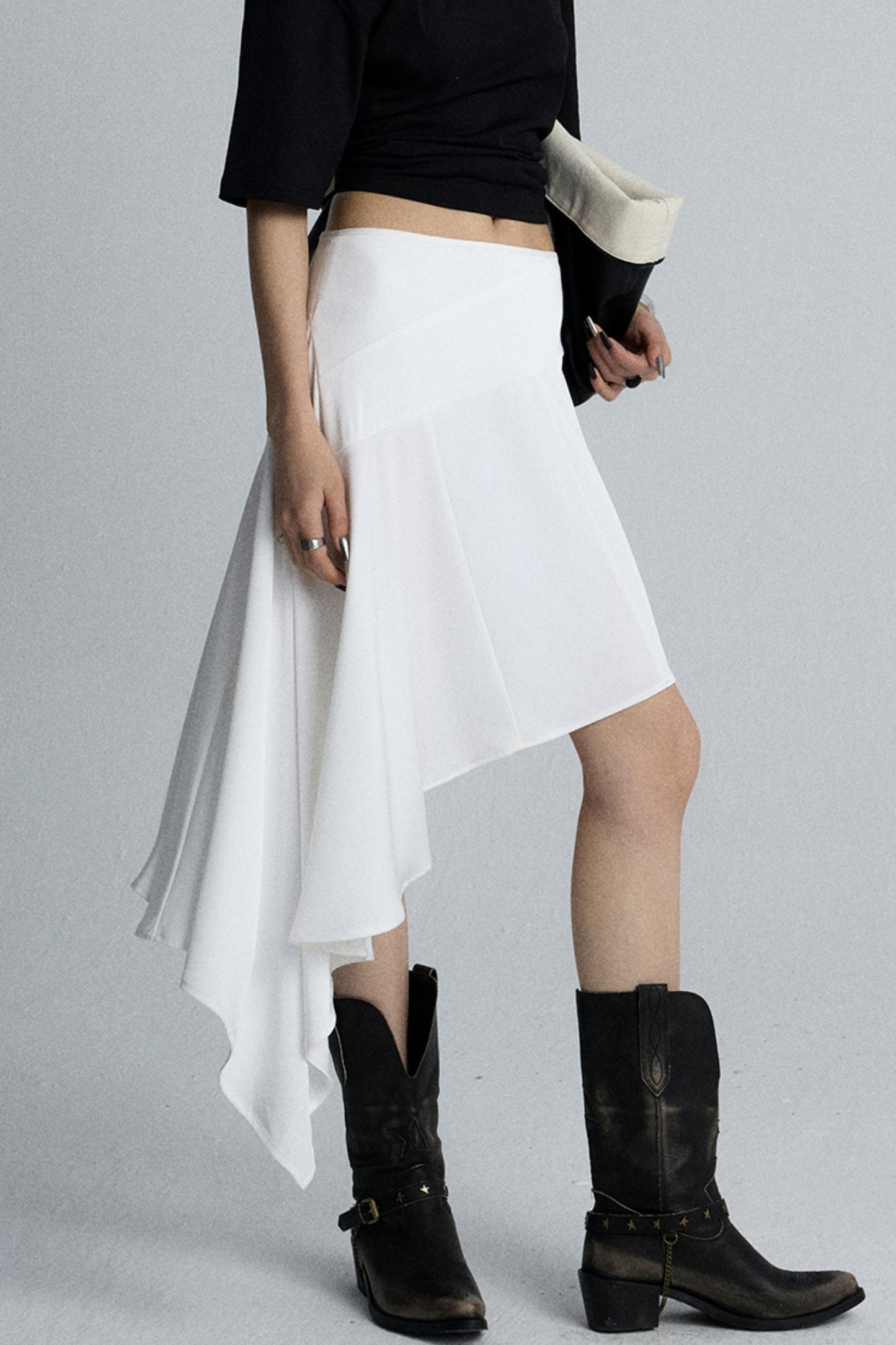 Summer Wavy Black Skirt