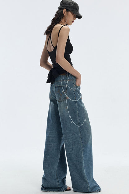 Ocean Chain Loose Womens Jeans