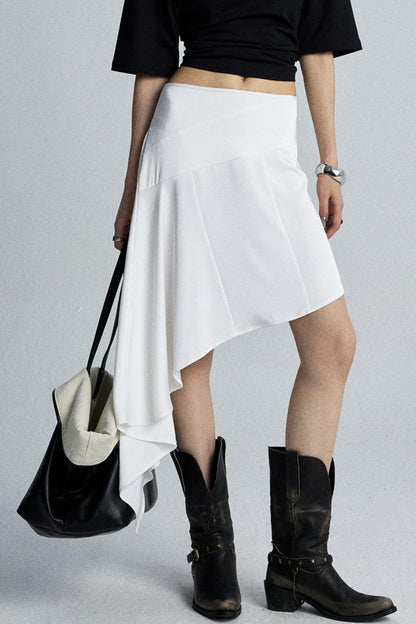 Summer Wavy Black Skirt