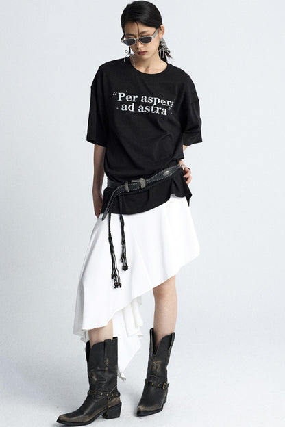 Summer Wavy Black Skirt