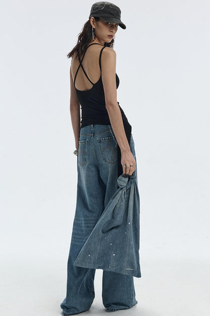 Ocean Chain Loose Womens Jeans