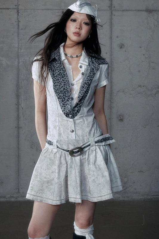 Vintage Patchwork Shirt Dress