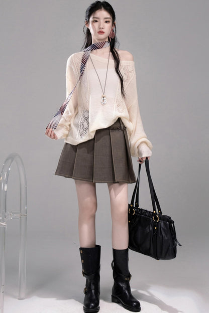 Soft Mist Bat Sleeve Sweater