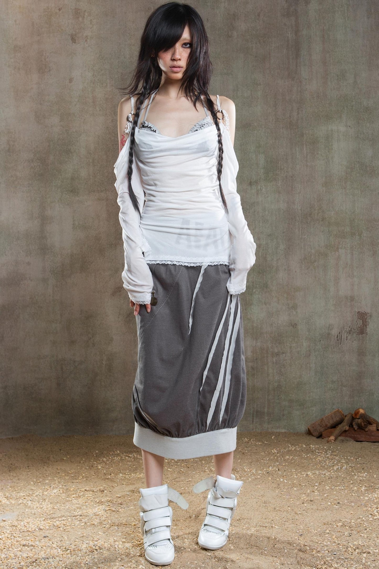 Retro Strapless Sunscreen T-Shirt