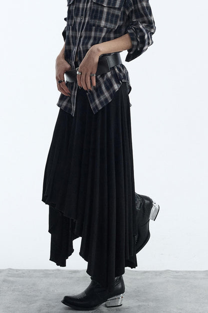 Black Draped Skirt