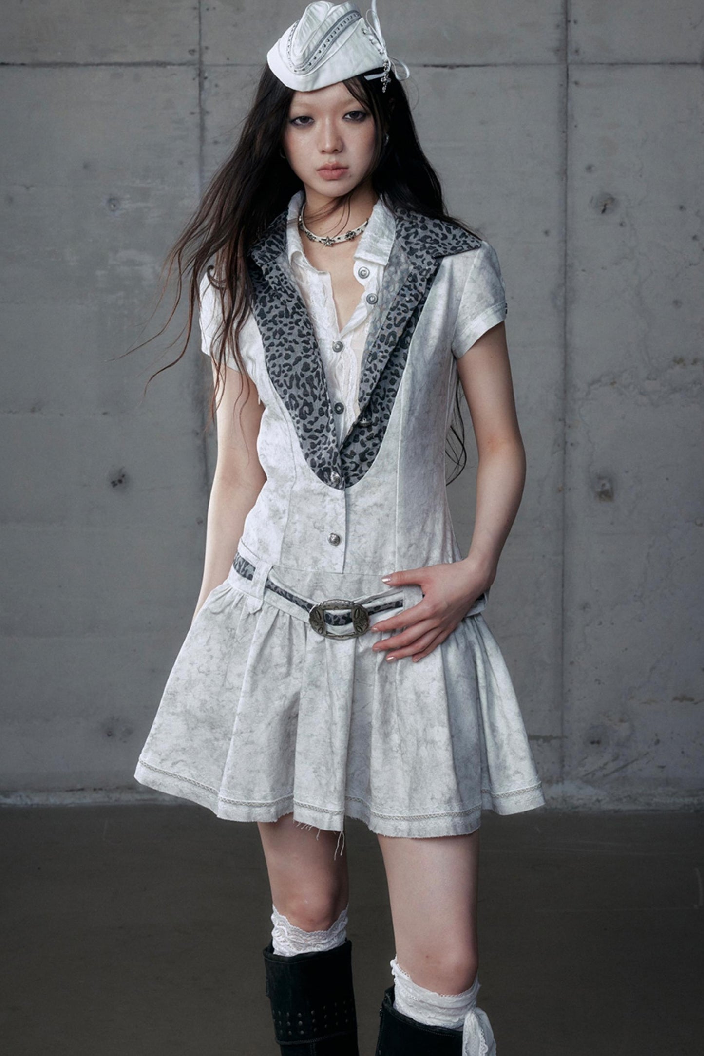 Vintage Patchwork Shirt Dress