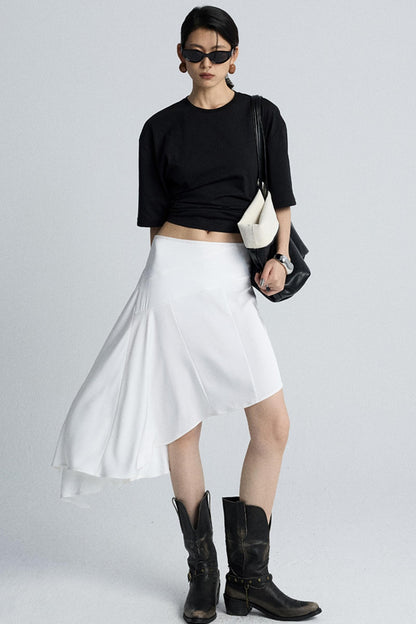 Summer Wavy Black Skirt