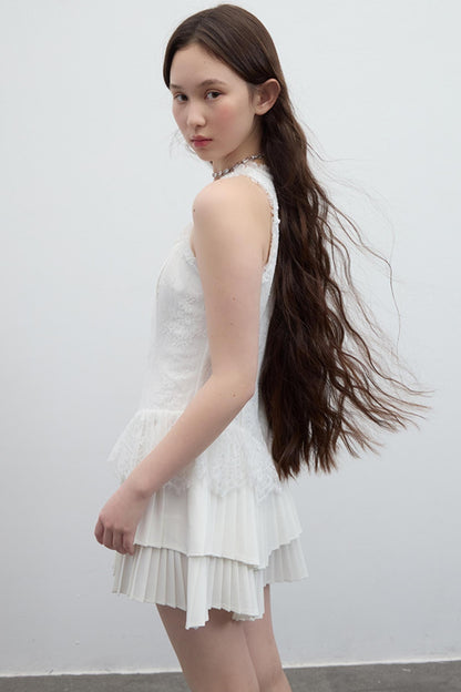 Pleated Bridal Gown Dress